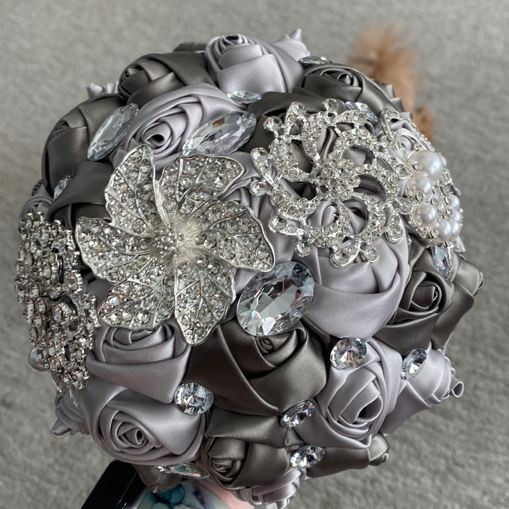 7” satin flower bouquet